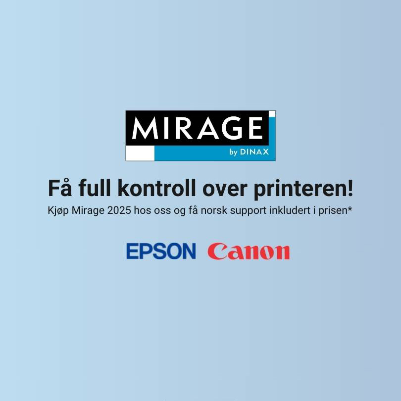 Dinax Mirage er en profesjonell utskriftsprogramvare (RIP) utviklet for å forenkle og forbedre utskriftsprosessen for fotografer, kunsttrykkere, grafiske designere og andre kreative fagfolk.