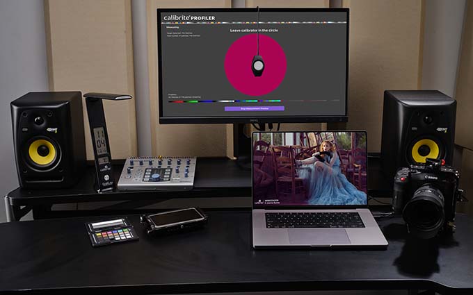 Kalibrering av en fotomonitor.