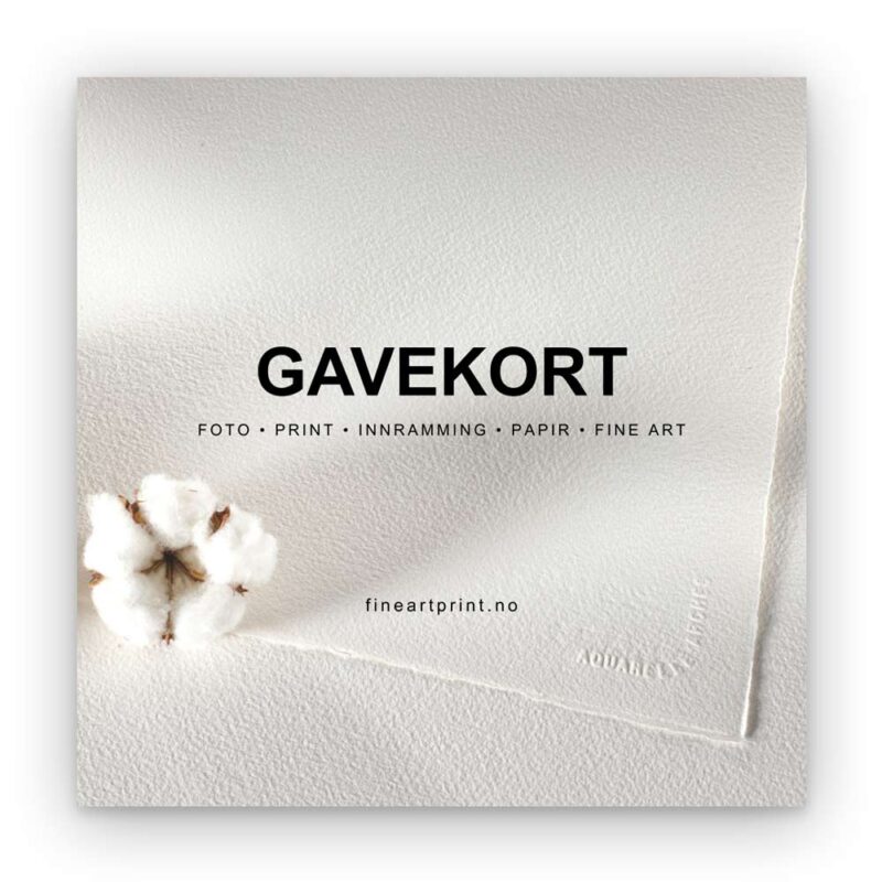 Gavekort Fineartprint. FOTO • PRINT • INNRAMMING • PAPIR • FINE ART